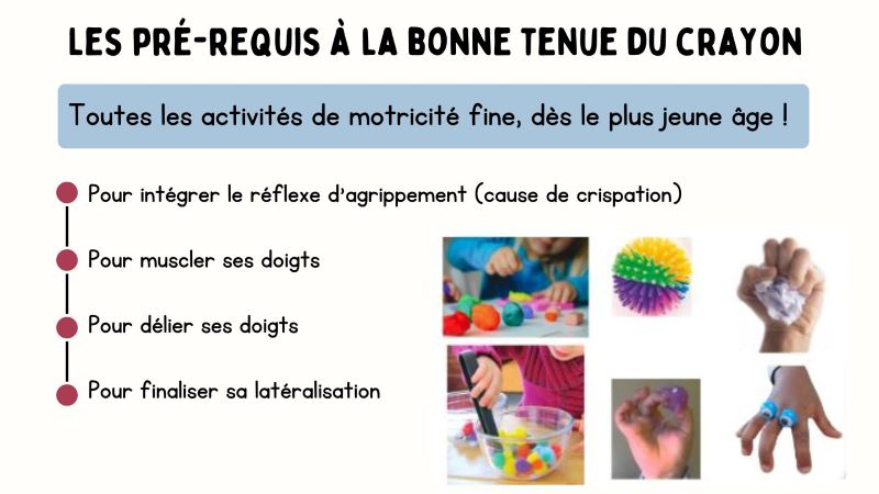 Apprendre à bien tenir son crayon...ça s'apprend dès la maternelle !